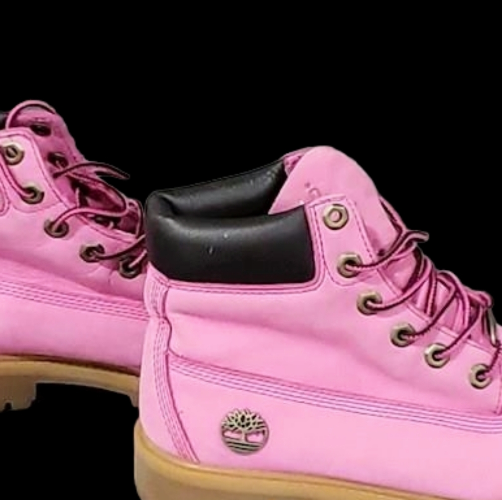 Pink Timberland Women’s Boots 7.5 / Men’s 5.5 / Rare / Breast Cancer Awareness - Picture 3 of 7